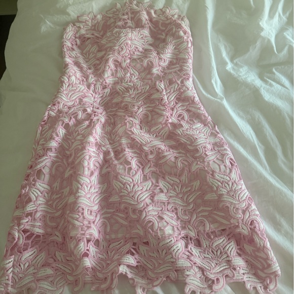 Endless Rose Pink Lace Halter Mini Dress - Picture 3 of 4